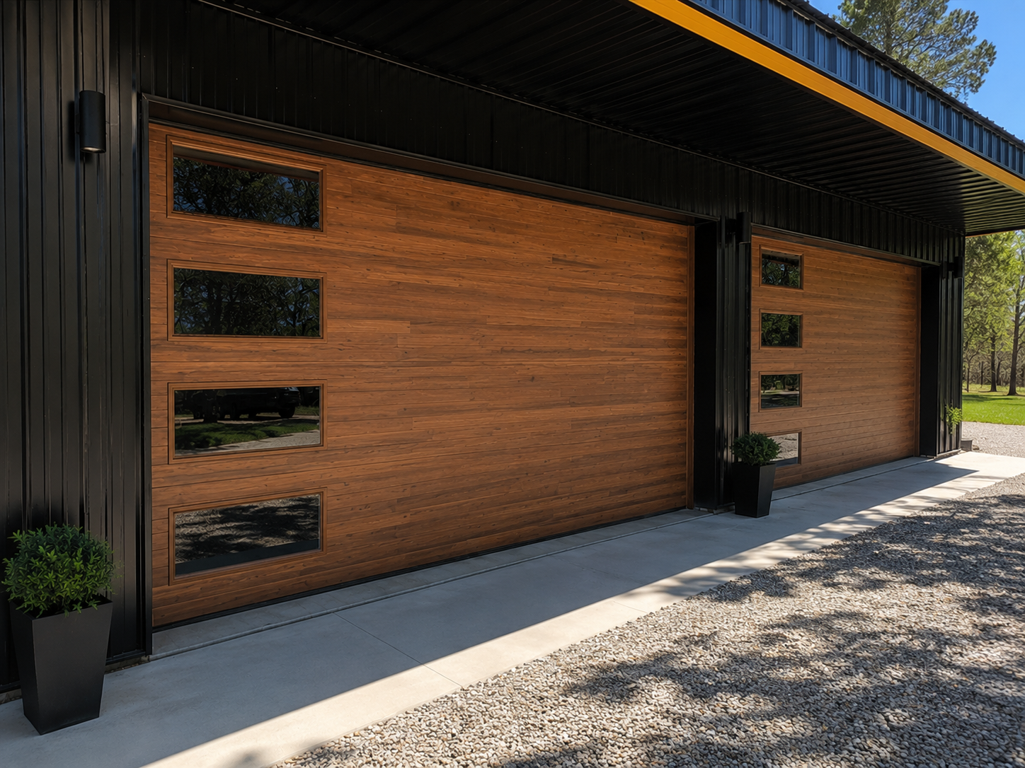 Faux-wood carriage garage door installation on a historic home near downtown Martinez